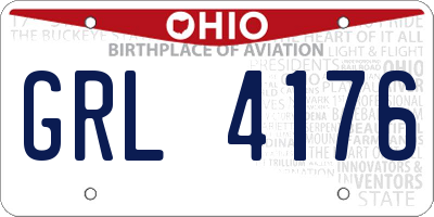 OH license plate GRL4176