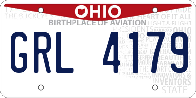 OH license plate GRL4179