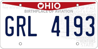 OH license plate GRL4193