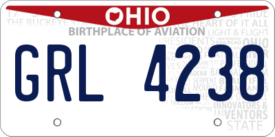 OH license plate GRL4238