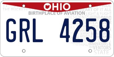 OH license plate GRL4258