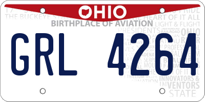 OH license plate GRL4264