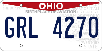 OH license plate GRL4270