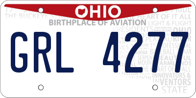 OH license plate GRL4277