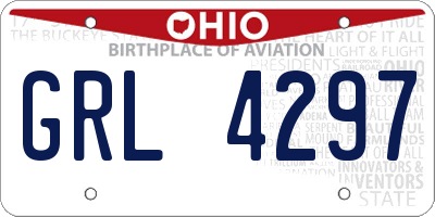 OH license plate GRL4297