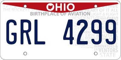 OH license plate GRL4299