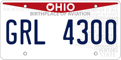 OH license plate GRL4300