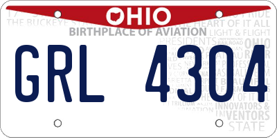 OH license plate GRL4304