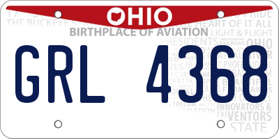 OH license plate GRL4368