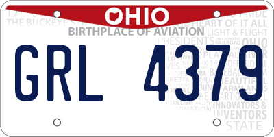 OH license plate GRL4379