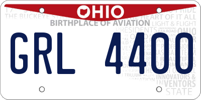 OH license plate GRL4400