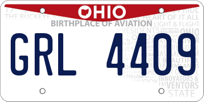 OH license plate GRL4409