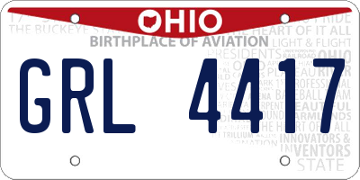 OH license plate GRL4417