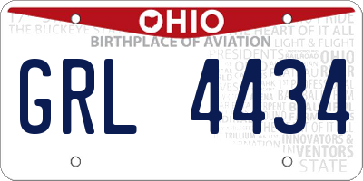 OH license plate GRL4434