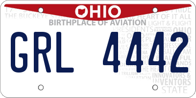 OH license plate GRL4442