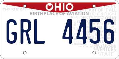 OH license plate GRL4456