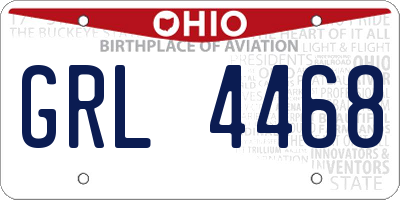 OH license plate GRL4468