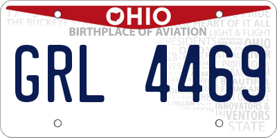 OH license plate GRL4469