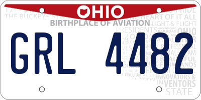 OH license plate GRL4482