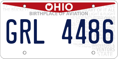 OH license plate GRL4486