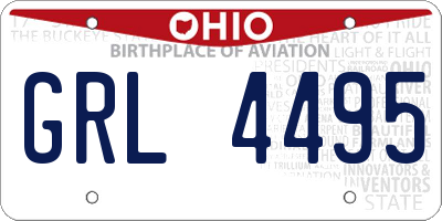 OH license plate GRL4495