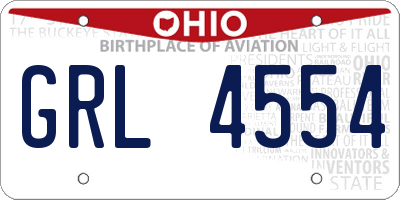 OH license plate GRL4554