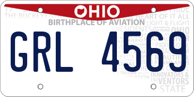 OH license plate GRL4569