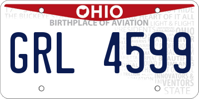 OH license plate GRL4599