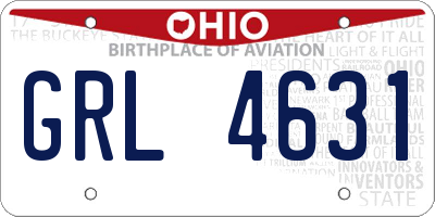 OH license plate GRL4631