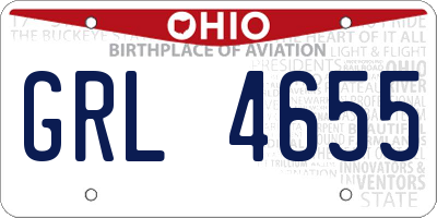 OH license plate GRL4655