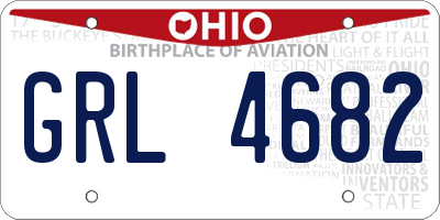 OH license plate GRL4682