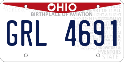 OH license plate GRL4691
