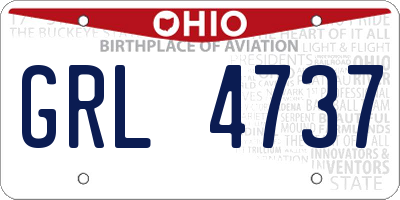 OH license plate GRL4737