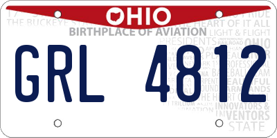 OH license plate GRL4812