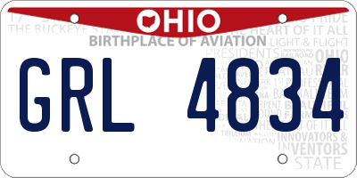 OH license plate GRL4834
