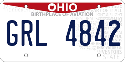 OH license plate GRL4842