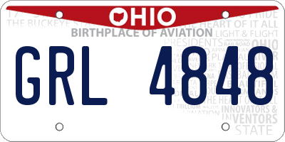 OH license plate GRL4848