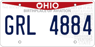 OH license plate GRL4884
