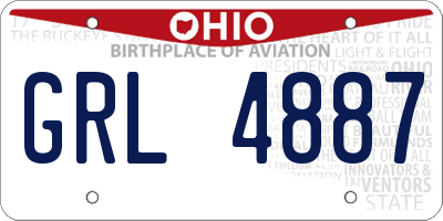 OH license plate GRL4887