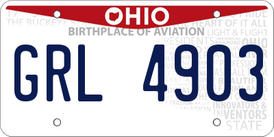 OH license plate GRL4903
