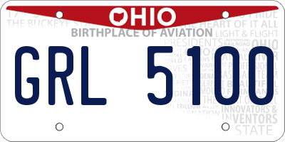 OH license plate GRL5100