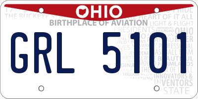 OH license plate GRL5101