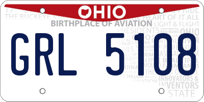 OH license plate GRL5108