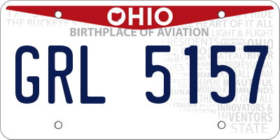 OH license plate GRL5157