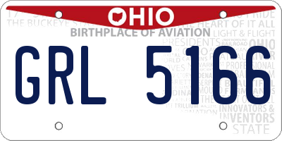 OH license plate GRL5166