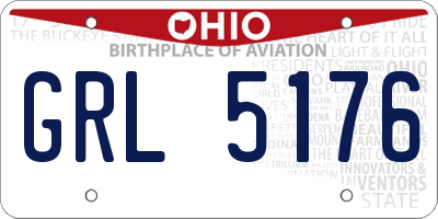 OH license plate GRL5176