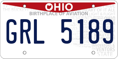 OH license plate GRL5189