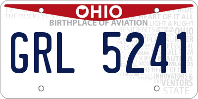 OH license plate GRL5241