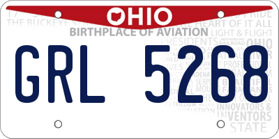 OH license plate GRL5268