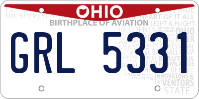 OH license plate GRL5331